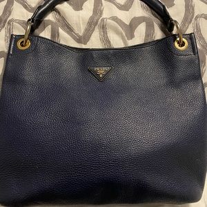 Prada pebbled hobo